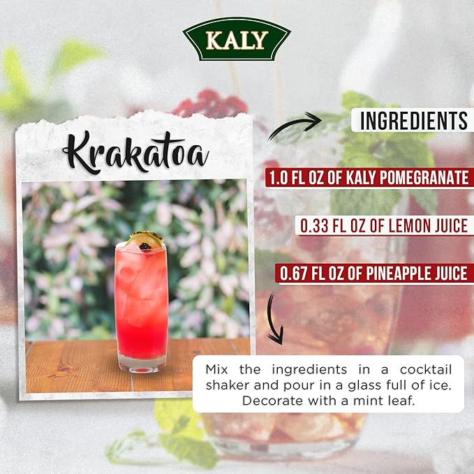 KALY - SIROP NATUREL DE GRENADE - BOITE DE 6x700ml - BB/MA: 15/FE/2026