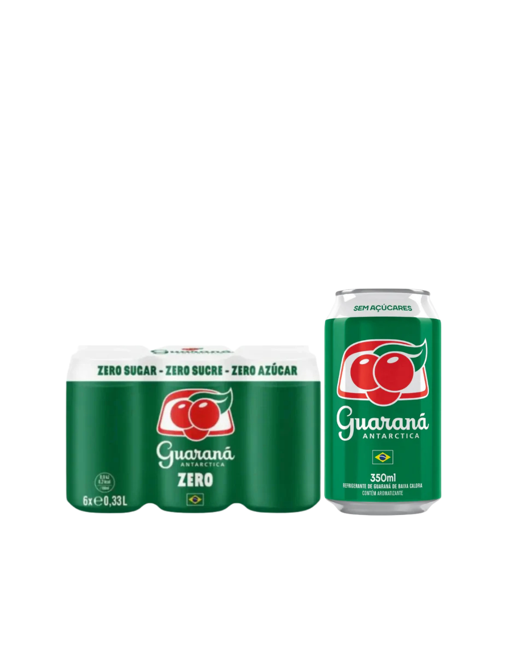 ANTARCTICA - BOISSON GAZEUSE DE GUARANA ZERO CALORIE - BOITE DE 12x350ml - BB/MA: 27/JA/2027