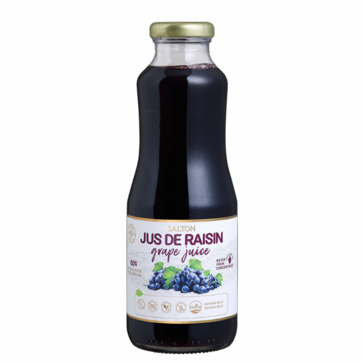 SALTON - JUS DE RAISIN ENTIER - BOITE DE 12x500ml - BB/MA: 03/FE/2026