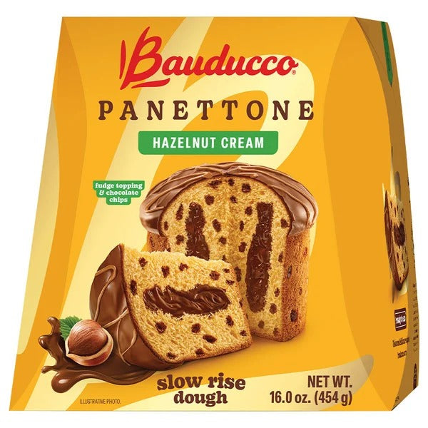 BAUDUCCO - PANETTONE CRÈME DE NOISETTE - BOITE DE 12x454g - PRE-SALE!!!