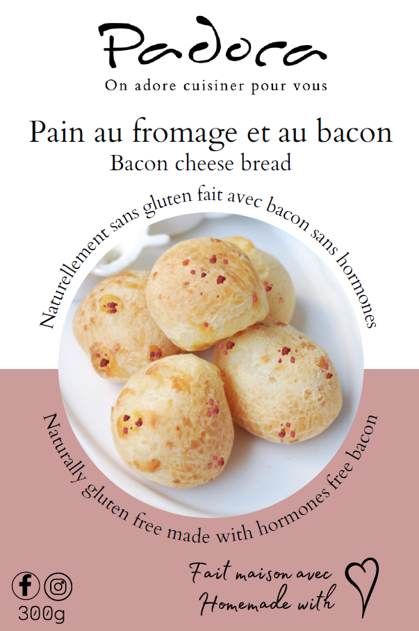 PADOCA - PAIN AU FROMAGE ET BACON - BOITE DE 6x320g
