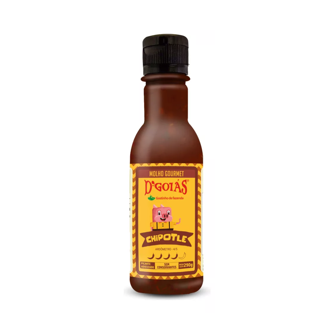 D'GOIAS - SAUCE AU PIMENT GOURMET - CHIPOTLE - BOITE DE 12x290g - BB/MA: 21/JL/2026
