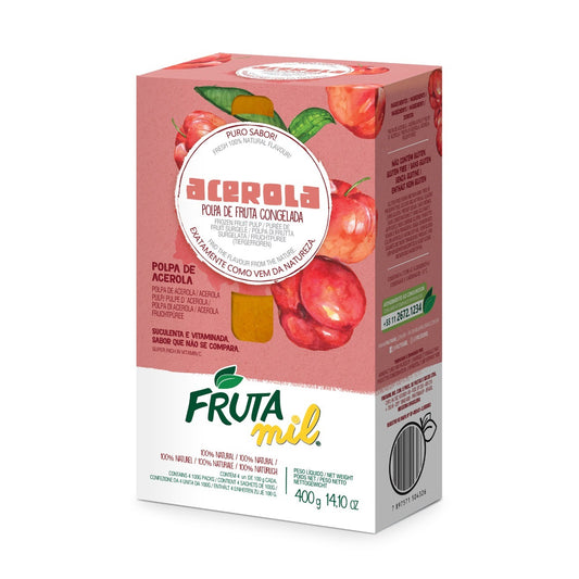 FRUTA MIL PULPE - ACEROLA - BOITE DE 12x4x100g  BB: 17/OC/25