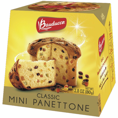 BAUDUCCO - MINI PANETTONE TRADITIONNEL - BOITE DE 24x80g - BB/MA: 30/JN/2025