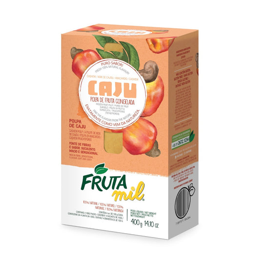 FRUTA MIL PULPE - CAJOU - BOITE DE 12x4x100g  BB: 03/OC/25