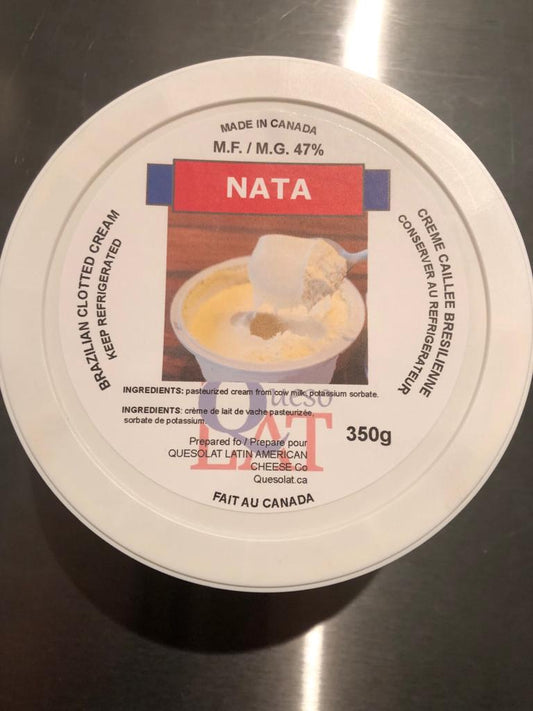 QUESOLAT - Brazilian Clotted Cream (nata) - 350g - BOITE DE 5x350ml - BB/MA: 03/OU/2025