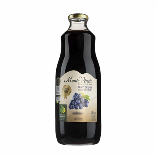 MONTE VENETO - JUS DE RAISIN BIOLOGIQUE A 100% - BOITE DE 6x1000ml - BB/MA: 03/AU/2025