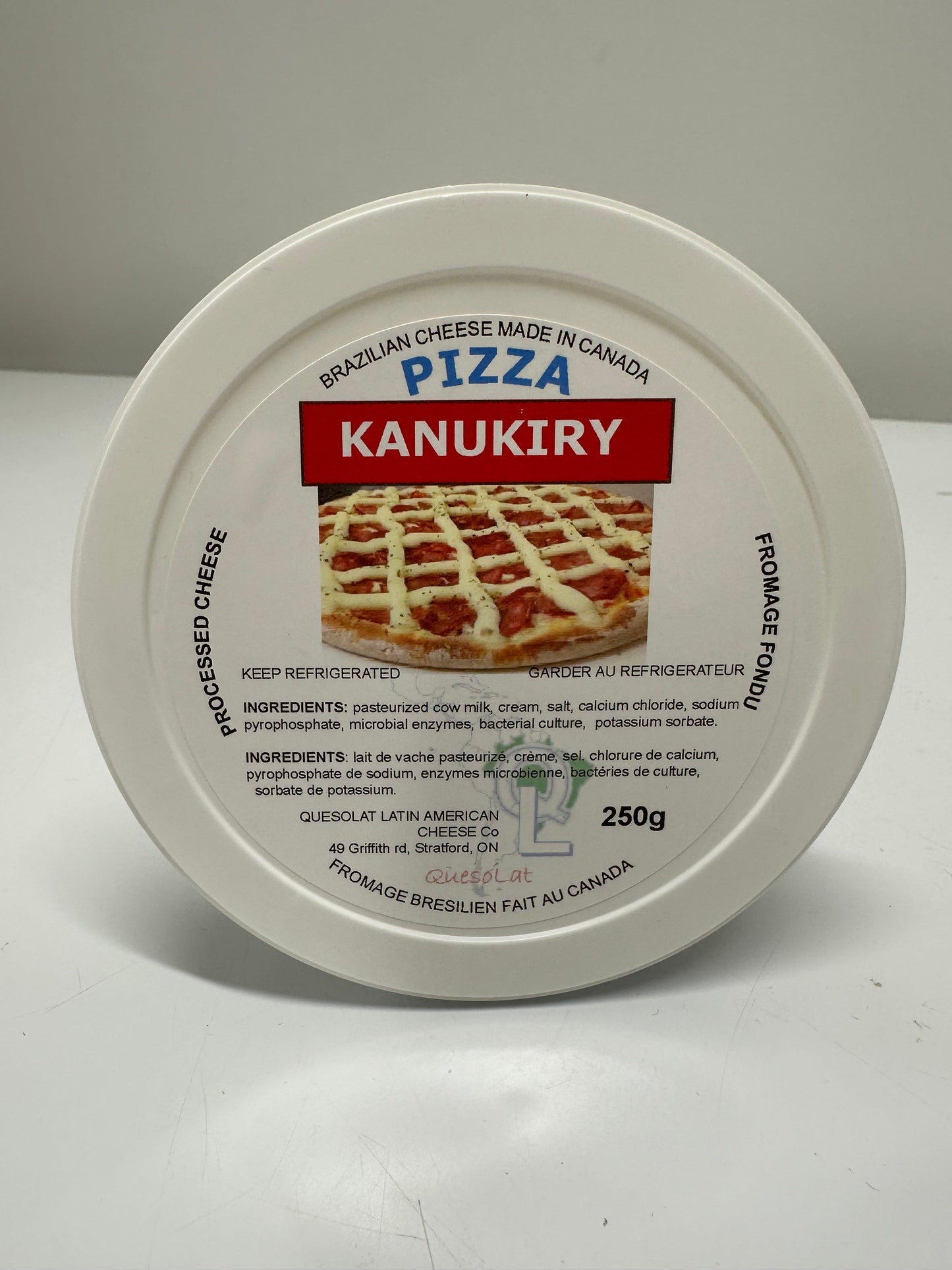 QUESOLAT - FROMAGE KANUKIRY PIZZA - BOITE DE 10x250g - BB/MA: 04/NO/2025