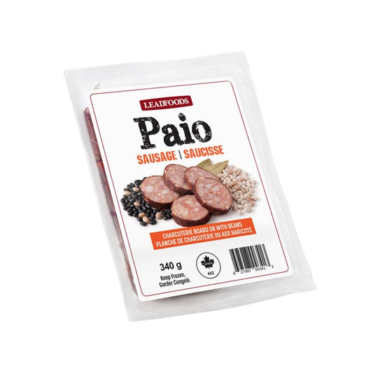 LEADFOODS - SAUCISSES AU PORC FUMEE (PAIO) - BOITE DE 10x340g - BB/MA: 03/FE/2025